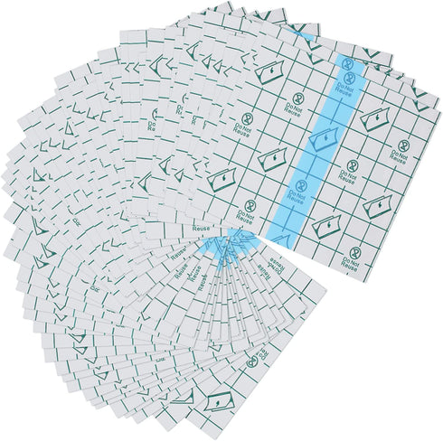 50 Pieces Transparent Stretch Adhesive Bandage Large Waterproof Bandage Transparent Film Adhesive Bandages (4 x 4 Inch)