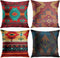 ArtSocket Set of 4 Throw Pillow Covers Southwestern Aztec Navajo Tribal Pattern Native Traditional Mexican Stripes Southwest Decorative Pillow Cases Home Decor Square 18x18 Inches Pillowcases