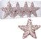 6" Five-Pointed Star Christmas Ornaments,4pc Set Cham/Rose Christmas Decorations Star for Xmas Trees Hanging Ornaments, Wedding Party Holiday Decorations (Cham/Rose)