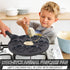 Non-stick Pancake Pan, Animal Pancake Maker Pan with 7-Cup, Mini Blini Pancake Mold for Kids, Black