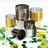 Just Artifacts 1oz Plastic Shot Glasses (120pcs, Metallic Gold Rim)