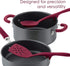 Rachael Ray Tools and Gadgets Flexi Turner and Scraping Spoon Set / Cooking Utensils - 2 Piece, Burgundy Red