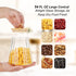 Glass Coffee Nuts Canister Airtight Storage Jar Petal Decorative Container with Bamboo Lid Metal Handle Easy to Grasp 1600ml, 54 FL OZ (Large Conical)