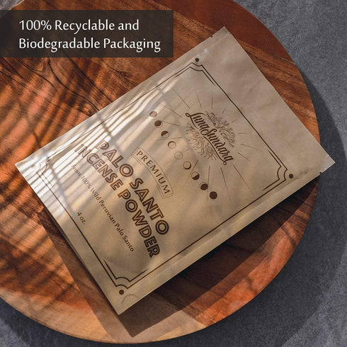 Luna Sundara Palo Santo Incense Powder from 100% Wild Peruvian Palo Santo 4oz Sustainably Palo Santo Wood Powder for Smudging and Crafting Homemade Incense