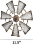 Mkono 11.5" Small Farmhouse Windmill Wall Decor Rustic Iron Wall Hanging Decoration Metal Wall Art Ornament for Bedroom Nursery Living room Dorm Home