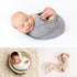 First Landings Baby Wrap | Set of 3 Premium Knit Wraps | Newborn Photography Props for Boy or Girl Photoshoot | Unisex Newborn Receiving Blankets or Baby Swaddle Wrap