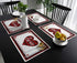 Valentines Placemats Set of 6 Love Hearts Placemats for Dining Table Red And Black Buffalo Check Plaid Tablemats For Home Wedding Party Valentine's Day Table Decorations Non-Slip Table Mats, 12x18 In
