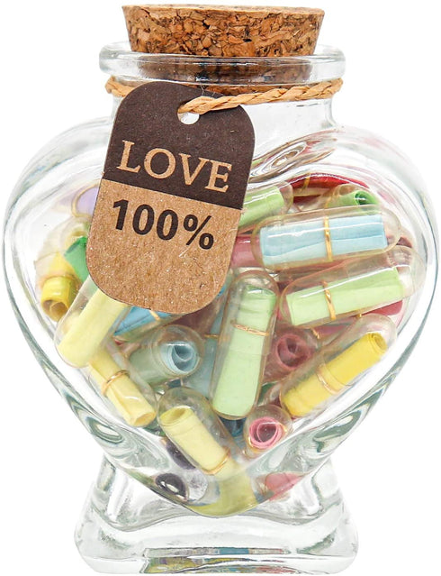 Capsule Letters Message in a Bottle - Love Letter for Valentine's Day, Birthday - Cute Things Gifts for Boyfriend/Girlfriend (Mixed Color 30pcs)