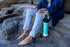 HYDRO CELL Stainless Steel Water Bottle w/ Straw & Wide Mouth Lids (64oz 40oz 32oz 24oz 18oz 14oz) - Keeps Liquids Perfectly Hot or Cold with Double Wall Vacuum Insulated Sweat Proof Sport Design (Teal 24oz)