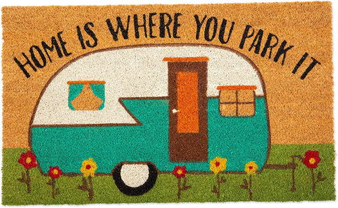 DII Natural Coir Doormat, Home Sweet Home Mat, 18x30, Camper