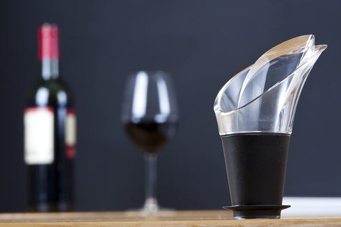 Vacu Vin Crystal Wine Server Set of 2 - Black
