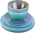 Gibson Home Brist Melamine Dinnerware Set, Service for Four (12pcs), Blue