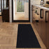 Ottomanson Ottohome Collection Rubberback Solid Design Runner Rug, 2'3" x 6', Black