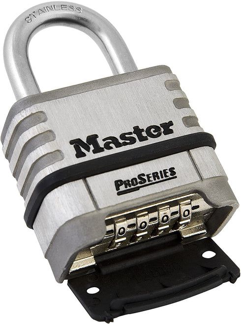 Master Lock 1174D Padlock, 1.5" x 2.2" x 3", Stainless Steel