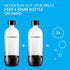 SodaStream Dishwasher Safe 1L Classic DWS Carbonating Bottle Black (twinpack), Pack of 2
