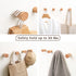 NAUMOO Natural Wooden Wall Hooks - Pack of 4 - Wall Mounted Hook - Modern Wood Coat Rack - Decorative Wooden Pegs for Hanging Hat, Towel, or Purse (Beech Wood)