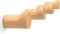 NAUMOO Natural Wooden Wall Hooks - Pack of 4 - Wall Mounted Hook - Modern Wood Coat Rack - Decorative Wooden Pegs for Hanging Hat, Towel, or Purse (Beech Wood)