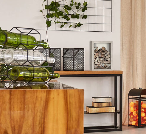 Americanflat 8.5x11 Shadow Box Frame in Drift wood with Soft Linen Back - Composite Wood with Polished Glass for Wall and Tabletop