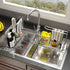 Telescopic Sink Storage Rack,Vahvei Expandable Kitchen Sink Organizer Rack,Kitchen Sink Caddy Rack Organizer,304 Stainless Dish Rack Caddy for Soap and Sponge Holder Kitchen Sink