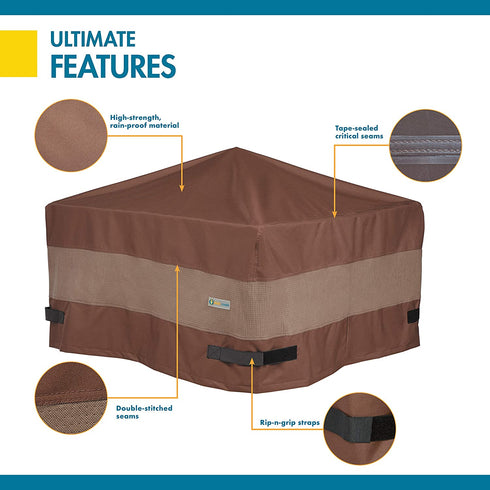 Duck Covers Ultimate Waterproof 32 Inch Square Fire Pit Cover