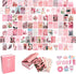 Artivo Pink Aesthetic Wall Collage Kit, 100 Set 4x6 inch, Room Decor for Teen Girls, Pastel Pink Wall Art Print, Dorm Photo Collection, Small Posters for Room Aesthetic