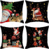 Christmas Throw Pillow Cover, 18 x 18 Inch Winter Holiday Rustic Farmhouse Cushion Case for Sofa Couch Set of 4