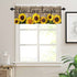 Window Valances Live Love Laugh Sunflower on a Wooden Board 1 Panel, 54 x 18 Inch Window Treatment Decor Curtains Rod Pocket Valances for Kitchen/Living Room