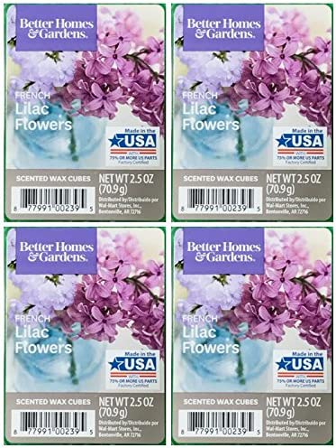 Better Homes and Gardens French Lilac Flowers Scented Wax Cubes - 4-Pack