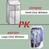 KEETDY 43" Hanging Garment Bags for Closet Storage Large Clear Window Hanging Clothes Storage Garment Rack Cover Coat Protector for Suit, Wardrobe, Bottom Enclosed