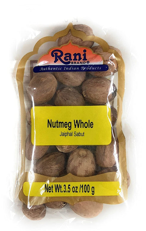 Rani Nutmeg (Jaiphul) Whole Spice, 21-23 Pieces, 3.5oz (100g) ~ All Natural | Vegan | Gluten Friendly | NON-GMO | Indian Origin