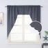 Rama Rose Breathable Rustic Kitchen Swag Curtain Valances, Rod Pocket Burlap Valences, Soft Farmhouse Window Decor for Cafe, Living Room(2 Panels, Each Panel 36" W x 63" L, Charcoal)