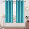 DWCN Turquoise Blackout Curtains Blocking Light Room Darkening Thermal Insulated Grommet Window Curtain for Bedroom Living Room Privacy Solid Drapes 42 x 72 Inches Length, Set of 2 Thick Panels
