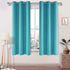 DWCN Turquoise Blackout Curtains Blocking Light Room Darkening Thermal Insulated Grommet Window Curtain for Bedroom Living Room Privacy Solid Drapes 42 x 72 Inches Length, Set of 2 Thick Panels