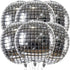 Big, Silver Disco Ball Balloons - 22 Inch, Pack of 6 | 4D Sphere Round Metallic Disco Balloons for Disco Party Decorations | Disco Ball Decorations for Bachelorette Party Decorations, 70s Theme Party