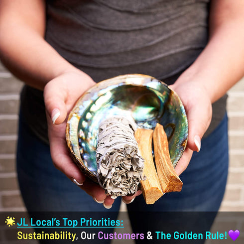 Smudge Kit - White Sage, Palo Santo, Abalone Shell, Smudging Feather, Kokopelli Keychain! Healing, Purifying, Meditating & Incense (Essentials Plus)