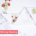 Floral Tablecloth, Wild Flower Table Cloth, Spring Summer Waterproof Wrinkle Free Tablecloth for Outdoor, Picnic, Camping, Patio, Party, Kitchen, Dining Room, Red and White, 55 inch Round