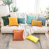 Woaboy Pack of 2 Velvet Throw Pillow Covers Spring Pompom Decorative Pillowcases Solid Soft Cushion Covers with Poms Square for Couch Sofa Bedroom Car 20x20inch Dark Green