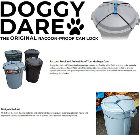 Doggy Dare Trash Can Lock - fits 33 Gallon Trash cans