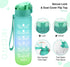 KEEPTO Motivational 32 oz Water Bottle with Straw,BPA Free Water Jug with Time Marker