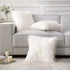 Phantoscope Faux Fur Pillow Cover Decorative Fluffy Throw Pillow Mongolian Luxury Fuzzy Pillow Case Cushion Cover for Bedroom and Couch,Off-White 26 x 26 Inches