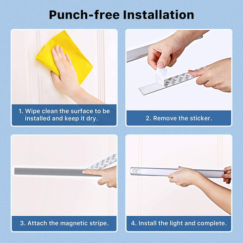 LED Closet Lights, 160-LED Under Cabinet Lighting 39cm Motion Sensor Light Indoor with 3 Colors Stick-On Night Light with Large Battery for Cabinet, Stairs, Kitchen, Hallway(3 Modes, 3600mAh, 300lm)