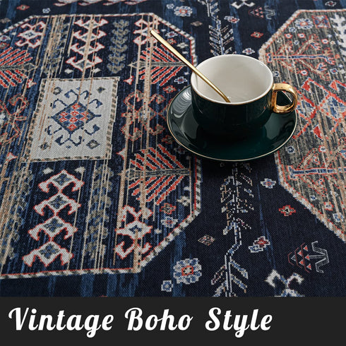 Wemina Vintage Oriental Small Rug Non Slip Traditional Bohemian Distressed Medallion Rug Indoor Bedroom Living Room Dining Home Accent Carpet?2' x 3'?Navy