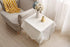 HOMECOOL Square Small Table Cloth - 2PCS Ivory Crochet Tablecloth for Round Coffee Table 35 X 35 Inch ( 89cm X 89cm)