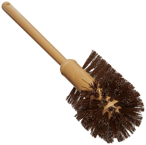 Rubbermaid Commercial 17 Inch Toilet Bowl Brush, Plastic Handle, Polypropylene Fill, Brown (FG632000BRN)
