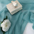 MUMFAS 10Ft 2 Pieces Teal Chffion Sheer Table Runner 34x122 Inch for Rustic Wedding Decor, Bridal Shower, Baby Shower, Boho Summer Outdoor Tea Party Birthday Chiffon Table Cloth Fabric Supplies