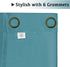Blackout Curtains Panels for Bedroom - Ultra Soft Microfiber Noise Reducing Thermal Insulated Solid Grommet Window Drapes (Two Panels, 42 x 63 Inch, Aqua)