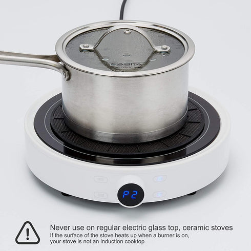 Lazy K Induction Cooktop Mat - Silicone Fiberglass Magnetic Cooktop Scratch Protector - for Induction Stove - Non slip Pads to Prevent Pots from Sliding during Cooking (9.4 inches) Black