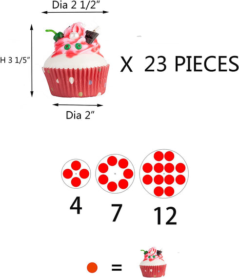 YestBuy 3 Tier Round Cupcake Stand with Base, Acrylic Cake Stand, Cupcake Tower Stand, Premium Cupcake Holder for 28 Cupcakes, Display for Pastry Wedding Birthday Party (4" Between 2 Layers)