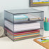 STORi STAX Stackable Office Open Front Organizer 12-1/2" Wide | Classic Grey