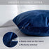 Stellhome Super Soft Velvet Pillow Covers Square Decorative Pillowcase for Bed Couch Sofa Bench, 20 x 20 inch (50 cm), Navy Blue, Pack of 2